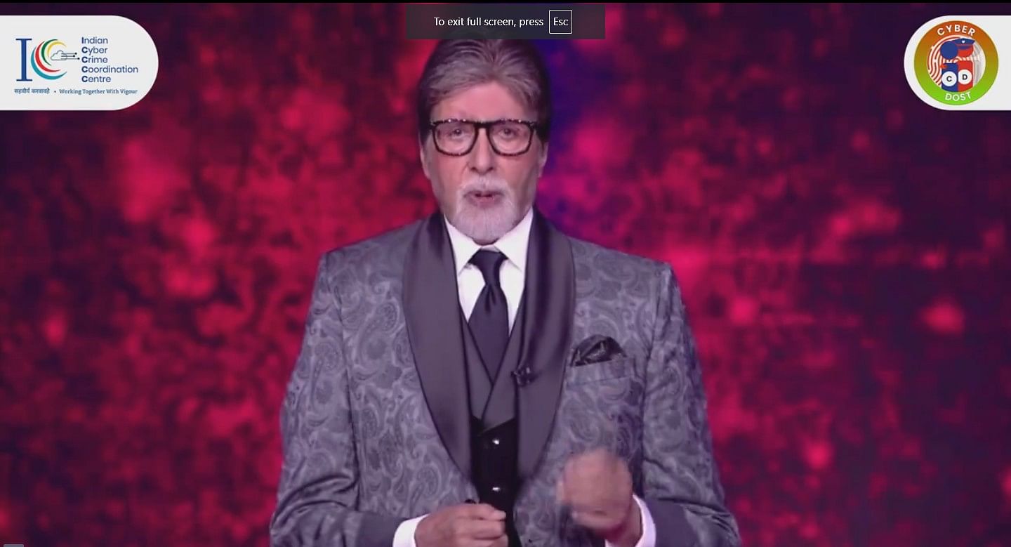 <div class="paragraphs"><p>A screenshot from the Amitabh Bachchan video.</p></div>